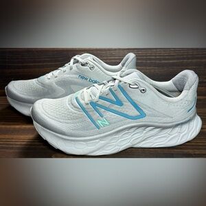 New Balance Fresh Foam X More V4 Mens Size 13 2E Wide Shoes Grey White Athletic